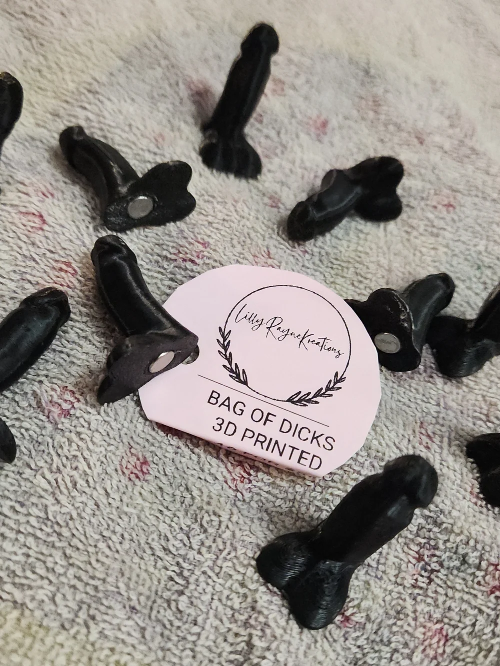 3D Printed Novelty Magnets - Black